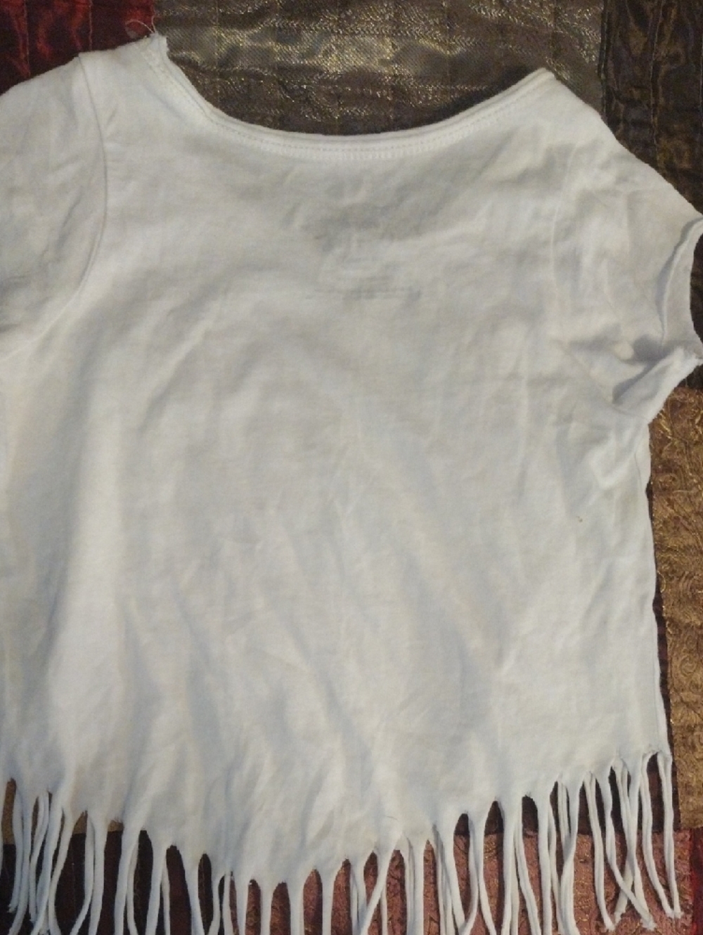 Tiny Turnip TT Gear White 'Love Braves' Short Sleeve Fringe Tee - Picture 9 of 12